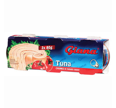 Tuna chunks in tomato sauce 3x80g